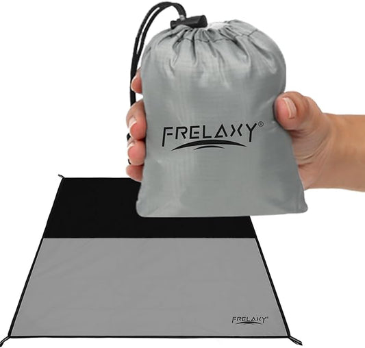 Frelaxy Pocket Picnic Blanket, Waterproof Sandproof Beach Mat, Compact Camping Tarp for Festivals, Hiking, Travel, Outdoor Recreation
