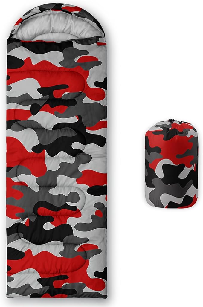 Sleeping Bags for Adults and Kids Backpacking Camping Sleeping Bags for Girls and Boys Lightweight Waterproof Cold/Warm Sleeping Bag for All Season