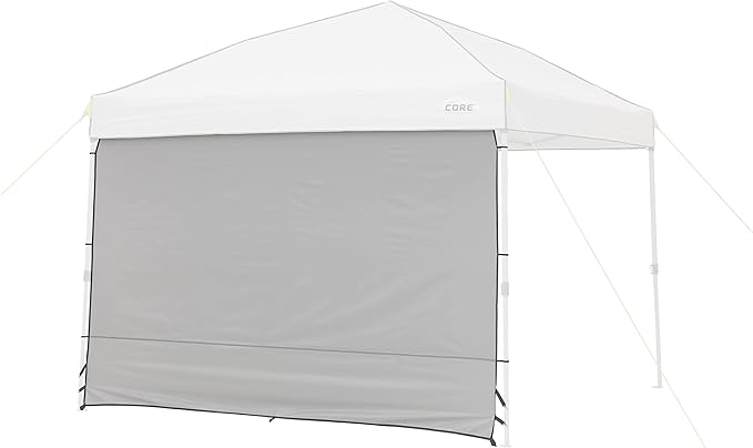 CORE Removable Sun Wall for Straight Leg Canopy Gazebo, Accessory Only, 10 ft x 10 ft