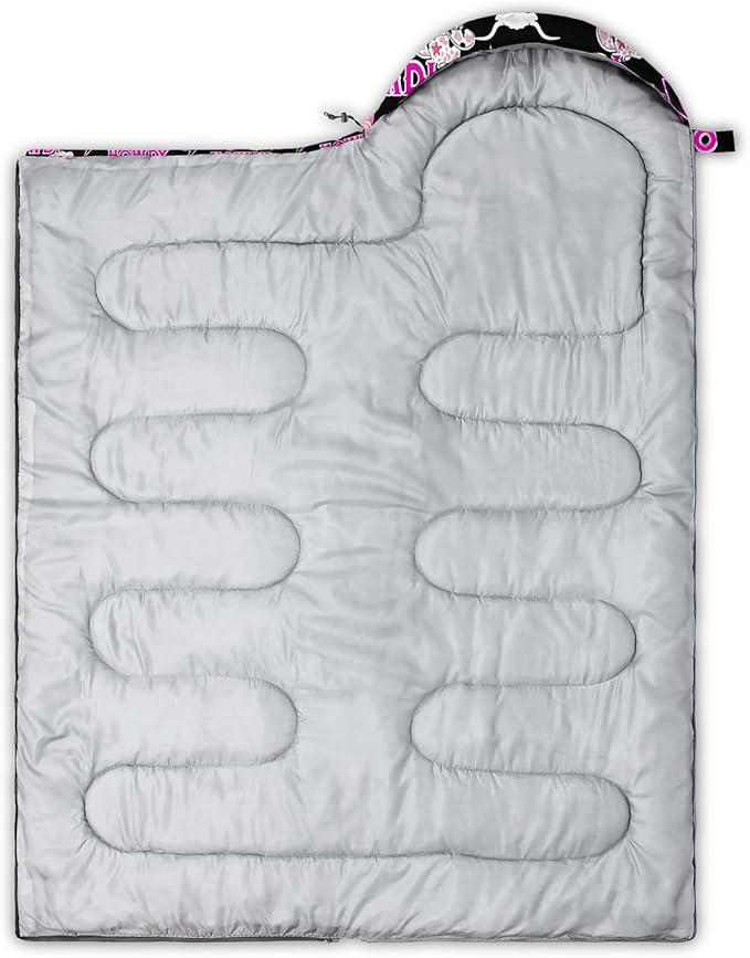 QOOMO Camping Sleeping Bags,3 Season Warm & Cool Weather,Lightweight,Waterproof Sleeping Bags for Adults & Kids,Traveling,and Outdoors,Camping Gear Equipment