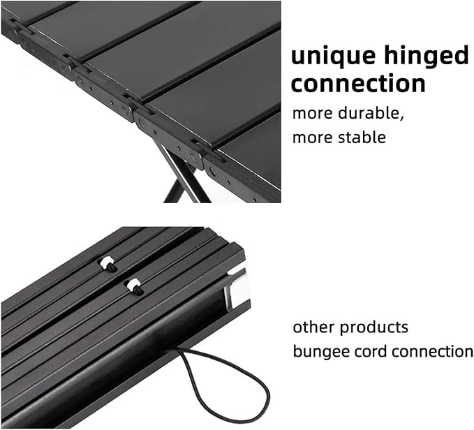 ROCK CLOUD Portable Camping Table Ultralight Aluminum Camp Table Folding Beach Table for Camping Hiking Backpacking Outdoor Picnic, Size M