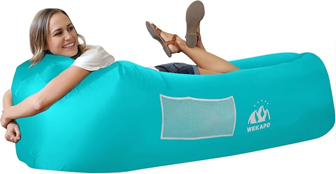WEKAPO Inflatable Sun Lounger, Air Sofa, Hammock, Portable, Waterproof and Leak-Proof, Ideal for Backyard, Beach, Travel, Camping, Picnics and Music Festivals
