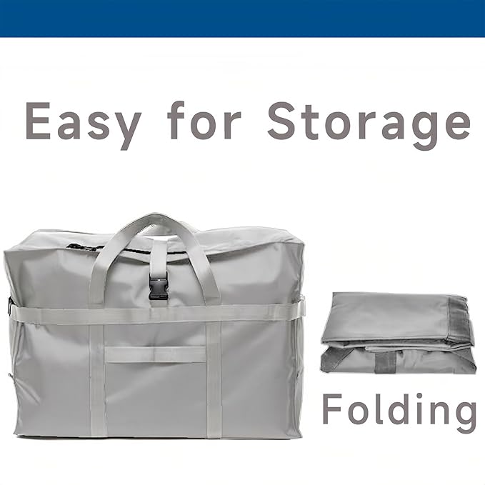 Large Duffel Bag, Waterproof Carry on Weekend Overnight Storage Bag over Luggage for Airline, Travel, Camping, Moving