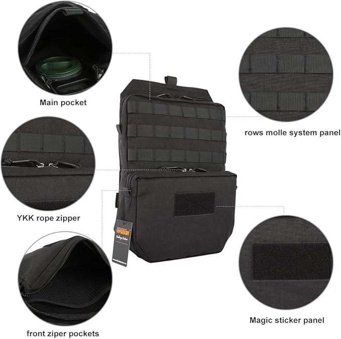 EXCELLENT ELITE SPANKER Tactical MOLLE Hydration Pack for 3L Hydration Water Bladder Molle Vest Accessory