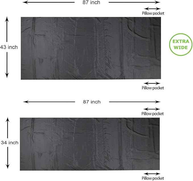 BROWINT Silk Sleeping Bag Liner, Silk Sleep Sack, Extra Wide 87"x43", Lightweight Travel Sheet for Hotels, More Colors for Option, Reinforced Gussets