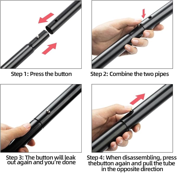 Tent Poles for Tarp, AVOFOREST Camping Tent Tarps Poles Adjustable Camping Accessories 90in Heavy Duty Poles Thicker Tent Pole with a Diameter of 0.98in for Backpacking Hiking Awning