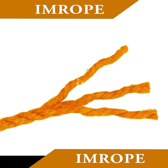 4mm x 400 Feet Orange Jute Rope, Twine for Gardening Tomato Climbing Plant Tie Floristry Crafts Gift Wrapping Packing Decor