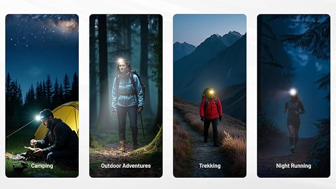 Nitecore NU25 MCT 400 Lumen Lightweight USB-C Rechargeble Outdoor Headlamp with Multiple Color Temperatures Warm Natural, Cold Lights and Red Light (Elastic Cord, Yellow)