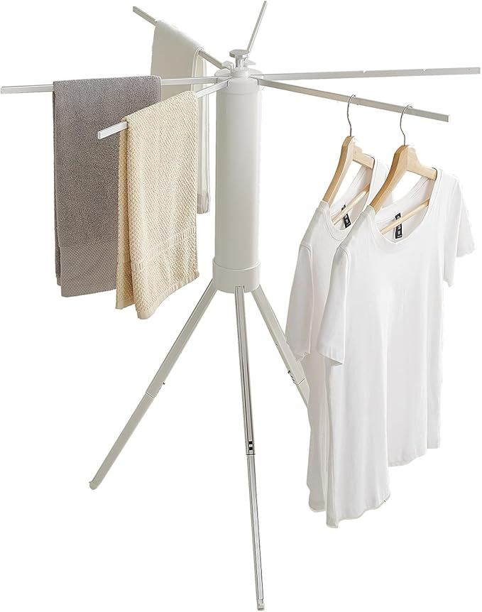 JOOM Clothes Drying Rack Portable Foldable - Drying Rack Clothing Space Saving,Collapsible Drying Rack for Laundry,Travel,Indoor,Outdoor. Folding Clothing Rack Home and Travel (Small Silver)