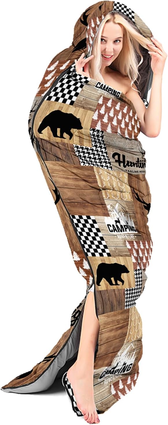 CVHOUSE Camping Sleeping Bags,3 Season Warm & Cool Weather,Lightweight,Waterproof Sleeping Bags for Adults & Kids,Traveling,and Outdoors,Camping Gear Equipment