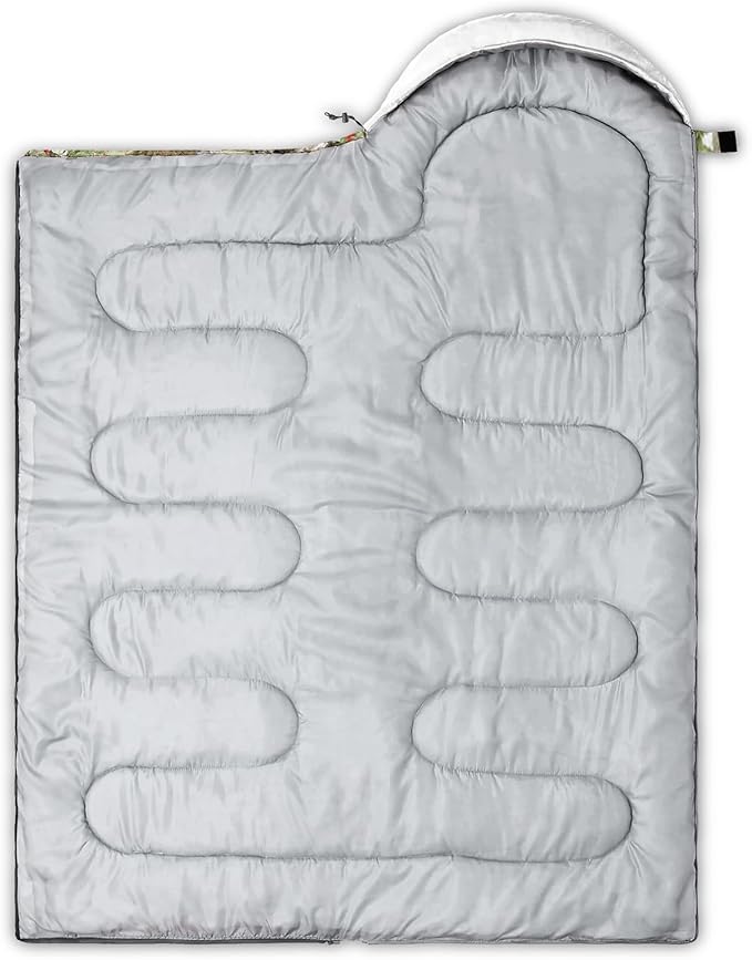 QOOMO Camping Sleeping Bags,3 Season Warm & Cool Weather,Lightweight,Waterproof Sleeping Bags for Adults & Kids,Traveling,and Outdoors,Camping Gear Equipment