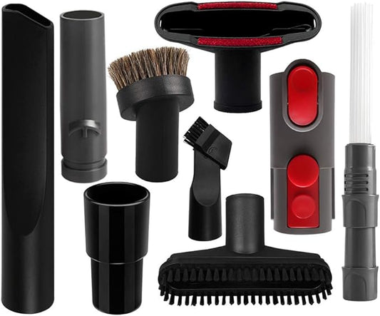 E.LUO Shop Vac Vacuum Replacement Attachments - 32mm & 35mm Dusty Brush, Air Vents, Corner & Pets Accessories