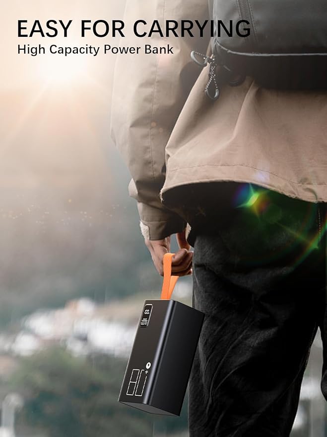 80000mAh Power Bank Fast Charging, 30W PD & QC 3.0 High Capacity Portable Charger, 5 Output 2 Input USB-C Large Battery Pack with LED Display for Phone Tablet Outdoor Camping Travel Office