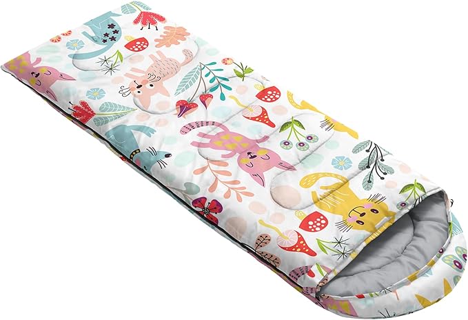 QOOMO Camping Sleeping Bags,3 Season Warm & Cool Weather,Lightweight,Waterproof Sleeping Bags for Adults & Kids,Traveling,and Outdoors,Camping Gear Equipment