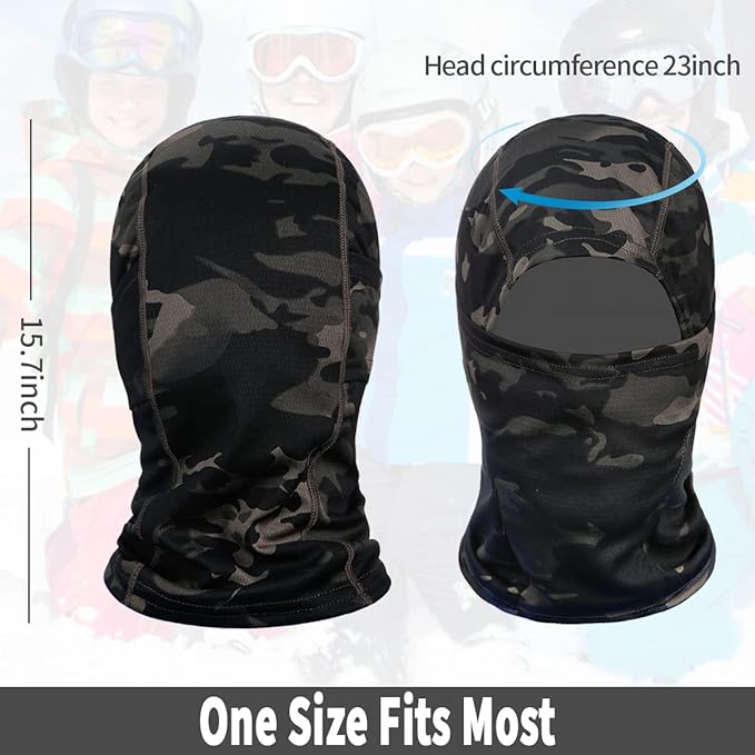 Achiou Ski Mask for Men Women, Balaclava Face Cover, Shiesty Mask UV Protector Lightweight for Motorcycle Snowboard