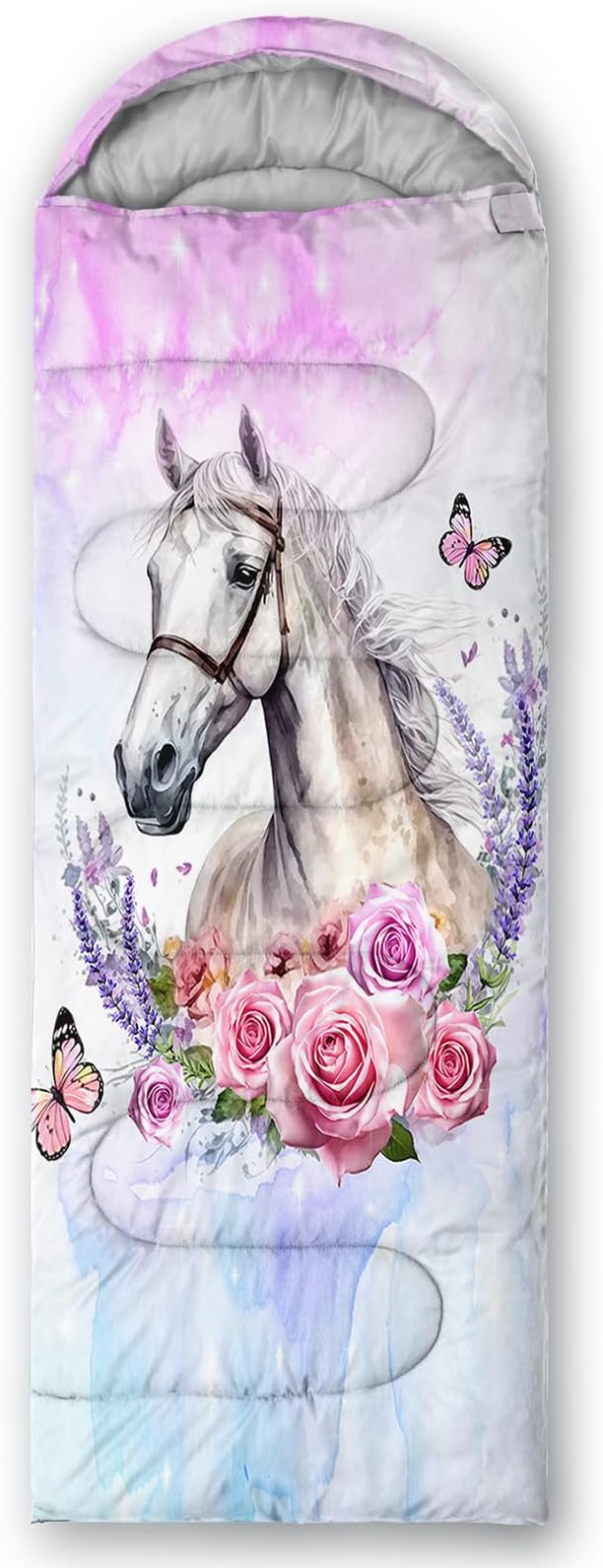 HOSIMA Dear Hunting Pattern Cold Weather Sleeping Bags for Adults,Black Light Weight Sleeping Bags for Kids Adults,WaterProof Sleeping Bags for Outdoors Hiking.