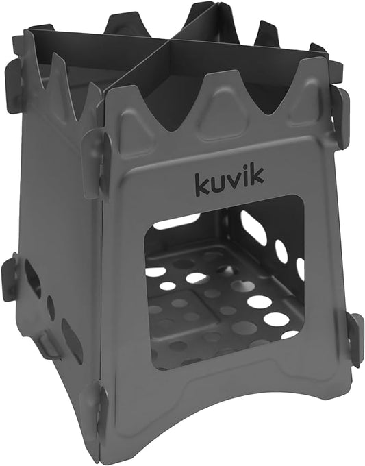 Kuvik Titanium Wood Stove - Ultralight and Compact Stove for Backpacking, Camping, and Survival