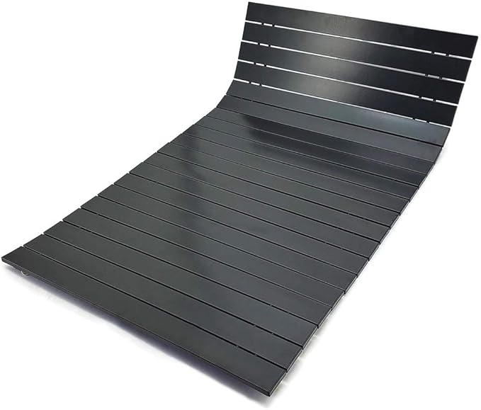 GoTEAM! Portable Heavy Duty Aluminum Roll-Top Table, Camping/Tailgating/Beach Instant Table with Carry Bag (X-Large)