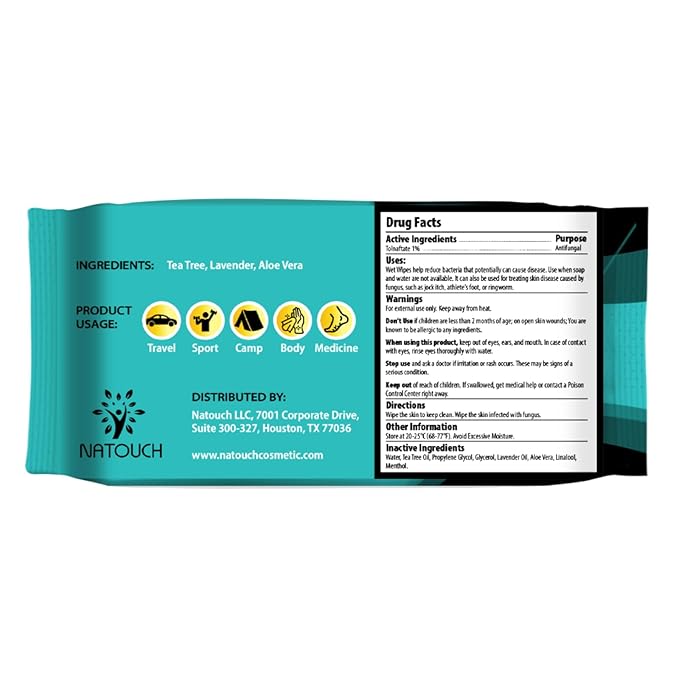 Antifungal Body Wipes, 30 Counts(6 Packs of 5) Travel Wipes, Non-Toxic Skin Camp Wipes Help Athletes Foot, Jock Itch, Ringworm. Rinse Free Gym Wipes for Wrestling, Martial Arts