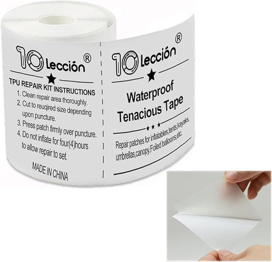 3 in x 19 ft Roll TPU Pool Patch Repair Kit for Air Mattress, Swimming Pool, Bounce House, Tent, Canvas, Canopy, Pool Floats, Tubes Air Bed and Inflatable Toys