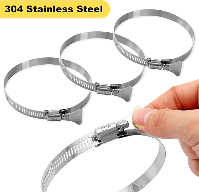 2-1/2"x10'Dust Collection Hose,2 1/2 Inch Dust Collection Tube with 304 Stainless Steel Hose Clamps,PVC 2.5 Collector Flexible Tube- Puncture Resistant