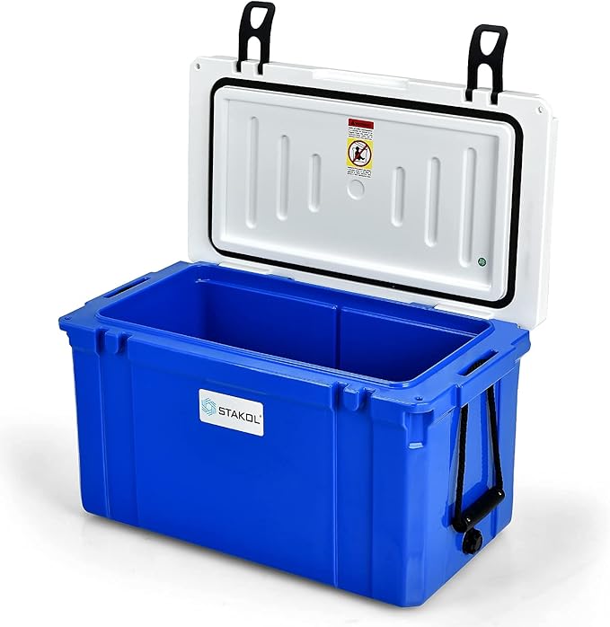 Goplus 26/58/79 Quart Cooler, Ice Chest with 4-Day Ice Retention, Anti-Leak Latch, Heavy Duty Hard Cooler, Rotomolded Cooler Camping Cooler for Outdoor Activities, BBQs, Beach