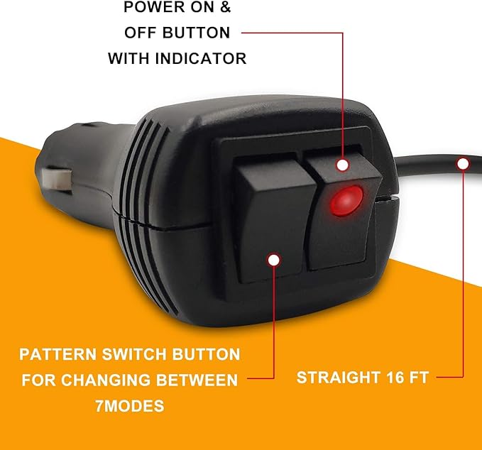 LED Strobe Light, 12V-24V Warning Emergency Safety Flashing Beacon Lights with Magnetic and 16.4 ft Straight Cord Vehicle Forklift Truck Tractor Golf Carts UTV Car Bus (2 PCS, Blue)