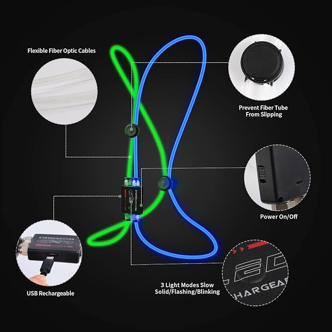 LED Reflective Vest Rechargeable Running Light for Runners High Visibility Safety Vest for Running,Cycling or Walking