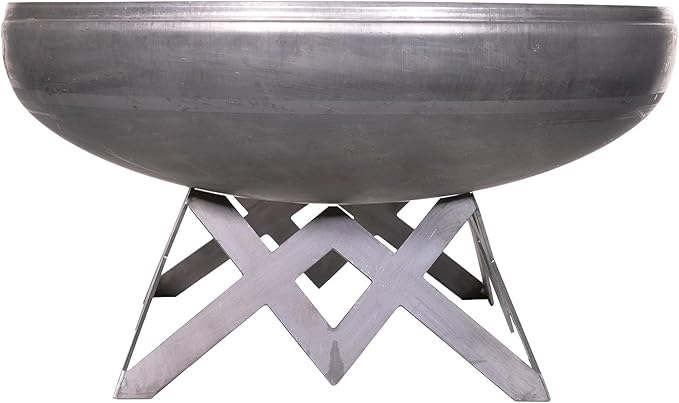 Liberty Fire Pit – Ohio Flame Wood Burning Outdoor Fire Pit - 24" Diameter with Angled Base (Made in USA)