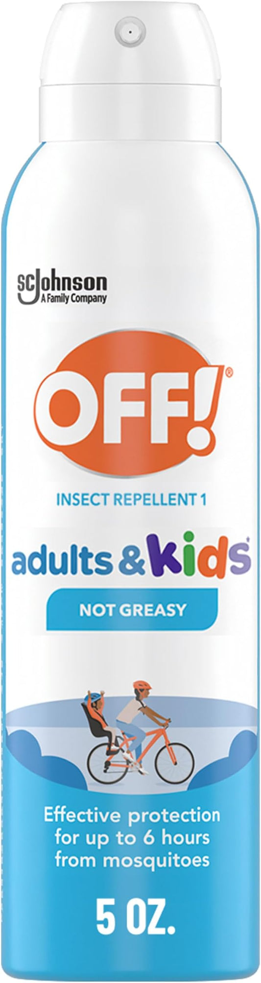 OFF! Insect Repellent Aerosol for Adults & Kids, Fragrance-Free Bug Spray for Everyday Protection from Mosquitoes and Ticks, 5 oz