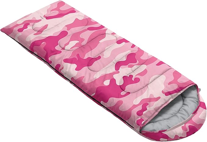 Sleeping Bags for Adults and Kids Backpacking Camping Sleeping Bags for Girls and Boys Lightweight Waterproof Cold/Warm Sleeping Bag for All Season