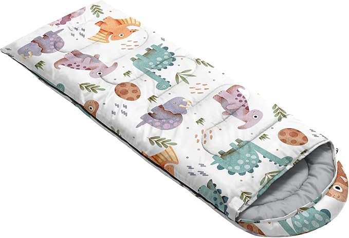 AILONEN Blue Glowing Basketball Sleeping Bag for Kids Boys,Warm and Cool Weather,Lightweight,Waterproof Backpacking,City Theme Ball Sports Sleeping Bag for Camping