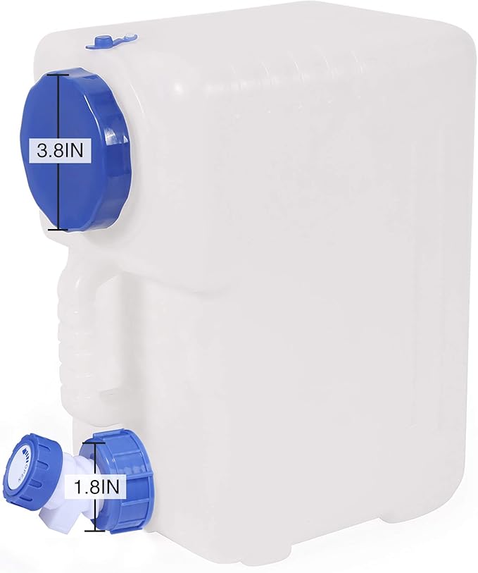 4 Gallon/15L Water Container with Spigot, Portable BPA Free Water Jug, Multifunction Water Tank for Camping Outdoor Hiking Picnic Supplies, Emergency Stroage