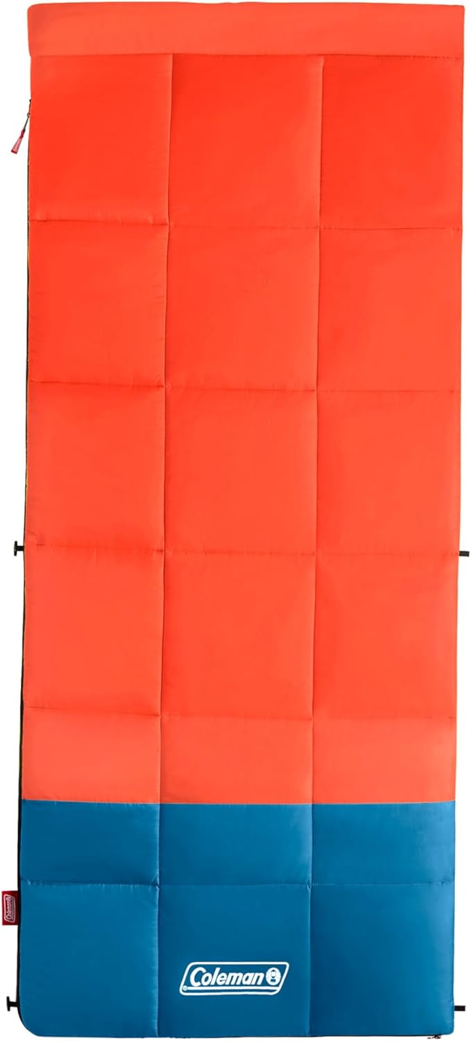 Coleman Kompact 20°F/30°F/40°F Sleeping Bag, Cool-Weather Adult Sleeping Bag with Heat Retention, Stuff Sack, & Snag-Free Zipper, Great for Camping, Sleepovers, Guests & More