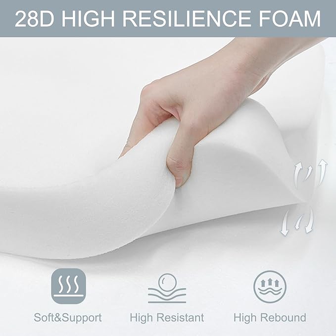 LVTXIII Patio Chair Cushions 22"x22"x3", Water-Repellent Outdoor Seat Cushions for Patio Furniture, Square Chair Pads with Ties for Home Garden Decoration, Set of 2, Paisley Multi