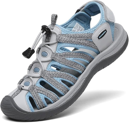 Dannto Women's Closed Toe Hiking Sandals Walking Water Sandal Comfort Athletic Sport Outdoor Sandals