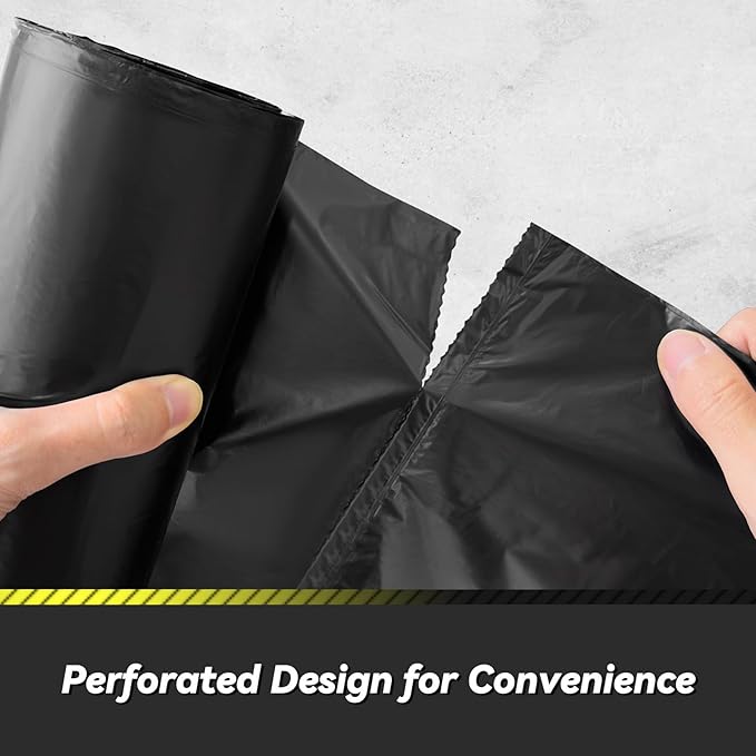 100 Count 55-60 Gallon Trash Bags, Sturdy & Tear-Resistant Commercial Can Liners 55 Gallon, Large Garbage Bags, Large Black Trash Bags for Commercial, Lawn and Leaf Bags