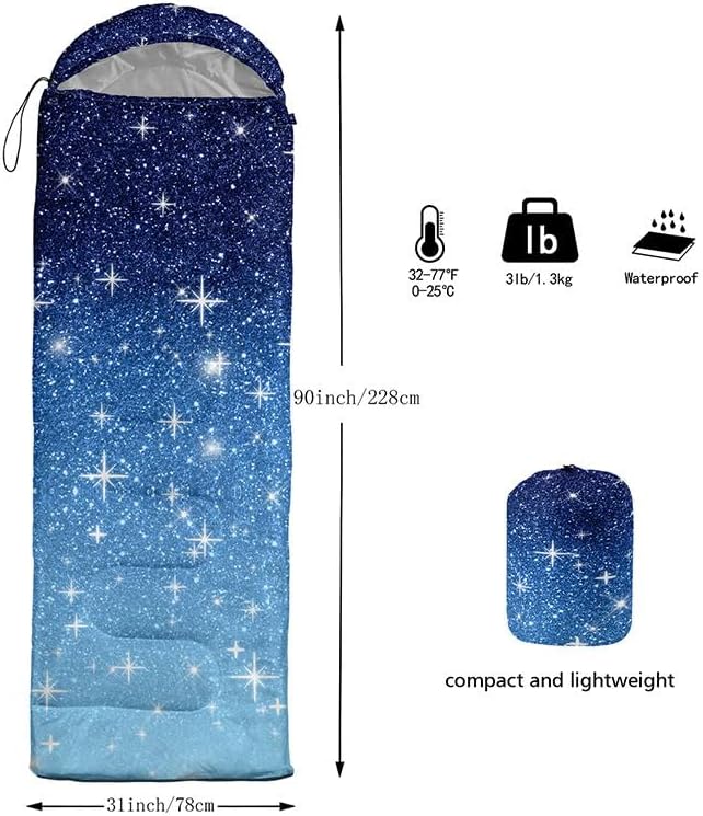 Kids Sleeping Bag for Boys Girls,3D Basketball Print-Lightweight Warm Portable Outdoor Indoor-Waterproof Cold Weather Resistant Sleeping Bag for Camping Hiking