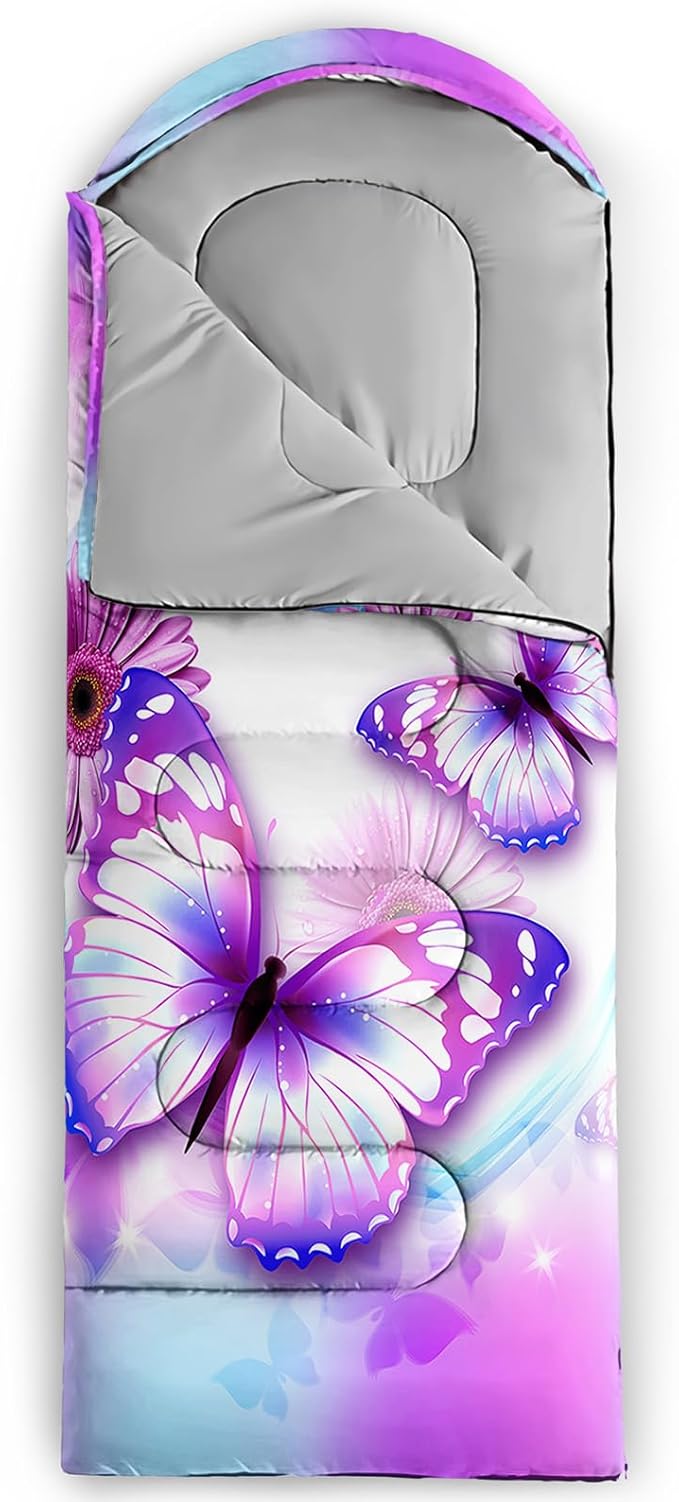 QOOMO Camping Sleeping Bags,3 Season Warm & Cool Weather,Lightweight,Waterproof Sleeping Bags for Adults & Kids,Traveling,and Outdoors,Camping Gear Equipment