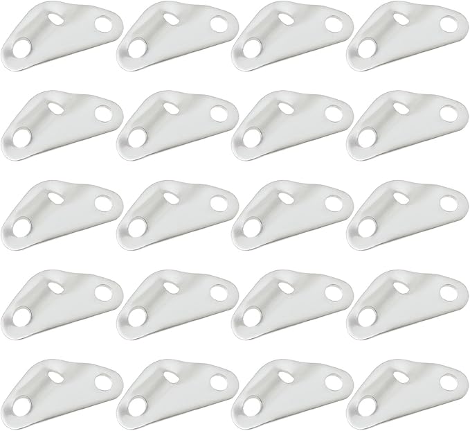 SING F LTD 20Pcs Guyline Cord Adjuster Tent Tensioners Triangle Wind Rope Buckle Aluminum Alloy Pull Rope Slide for Outdoor Tent Canopy Poles 36x18x5mm Silver