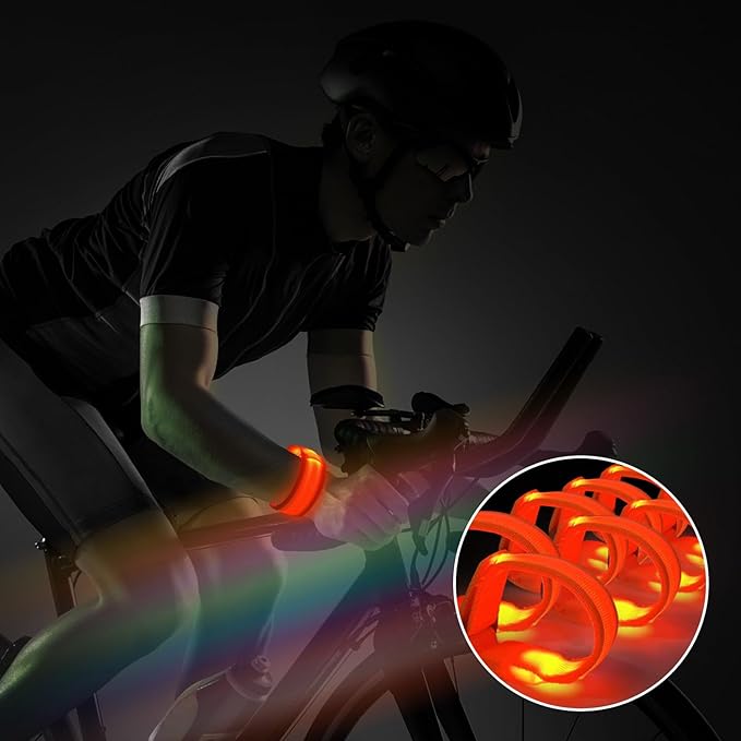 M.best 8pcs LED Light Up Bracelets Glow Flashing Wristbands Glow in The Dark Party Supplies for Wedding, Raves, Concert, Camping,Sporting Events, Party