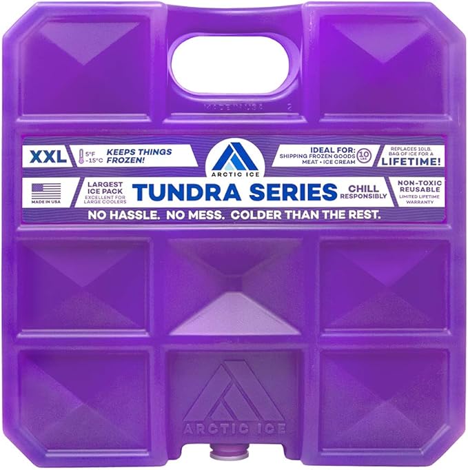 Arctic Ice Tundra Series Long Lasting Reusable Ice Pack - 5° Fahrenheit Cooling Point - Designed to Maintain Freezer-Like Temperatures in Coolers