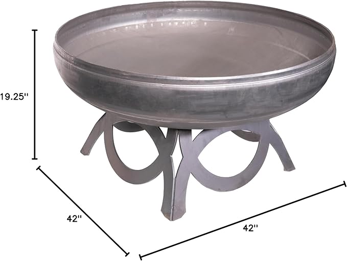 Liberty Fire Pit – Ohio Flame Wood Burning Outdoor Fire Pit - 42" Diameter with Curved Base (Made in USA)