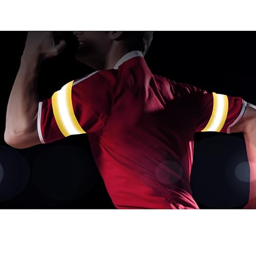 4 PCS Reflective Wrist Strap 4x1.5cm Running Safety Gear Reflective Wristbands High Visibility Bike Ankle Bands Reflector Armband Self-Adhesive Reflective Bands for Walking,Night Sports Red