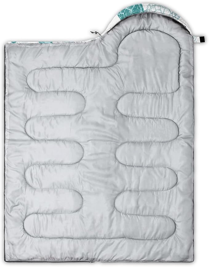 QOOMO Camping Sleeping Bags,3 Season Warm & Cool Weather,Lightweight,Waterproof Sleeping Bags for Adults & Kids,Traveling,and Outdoors,Camping Gear Equipment