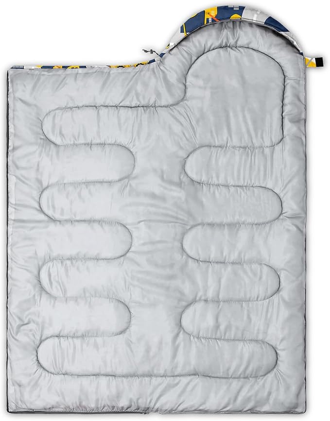 QOOMO Camping Sleeping Bags,3 Season Warm & Cool Weather,Lightweight,Waterproof Sleeping Bags for Adults & Kids,Traveling,and Outdoors,Camping Gear Equipment