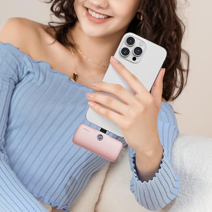 iWALK USB-C Portable Charger for iPhone 15/16, Mini 20W 4,800mAh Wireless Power Bank Fast Charging Travel Battery Pack Compatible with iPhone 16/15/15 Plus/15 Pro/15 Pro Max, Andriod Phone Samsung