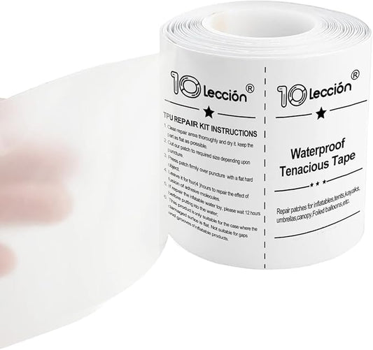 3 in x 7 ft Roll TPU Pool Patch Repair Kit for Air Mattress, Swimming Pool, Bounce House, Tent, Canvas, Canopy, Pool Floats, Tubes Air Bed and Inflatable Toys