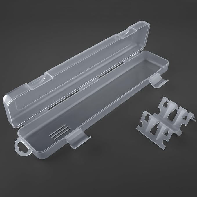 OriGlam Transparent Tableware Storage Case, Portable Flatware Utensil Box, Clear Cutlery Organziers Container for Spoon Fork Chopsticks for Travel Camping Picnic (A)