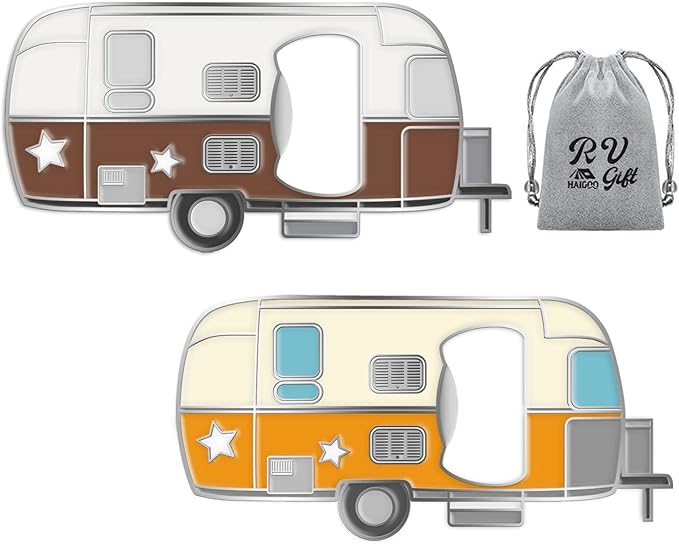 Magnetic Rv Bottle Opener with Cap Cather, Unique RV Gift Set,Magnets Sticker to Fridge for Easy Storage,Perfect Camping Accessories Beer Gift Ideas for Camper Lover,Cool Rv Gadgets